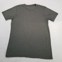 Unbranded Men’s Gray Crew Neck Short Sleeve Basic Shirt Classic Casual