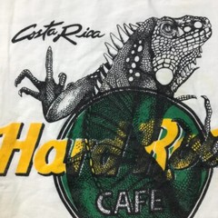 Vintage Hard Rock Cafe Shirt Mens XL Iguana Costa Rica Y2K GIANT Tag Grunge *