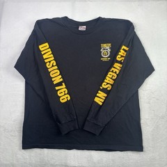 VTG Bayside Teamsters Las Vegas Division 766 Black LS Graphic Shirt Engineers 2X