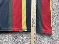 Vintage Y2K Karl Kani Embroidered Logo T Shirt Men’s Medium Striped Hip Hop