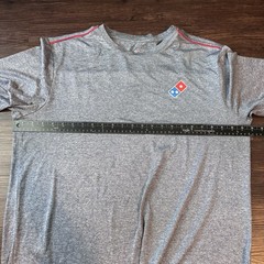 Dominos Gear Shirt Mens Large Gray Performance Pizza Work Uniform Tee Logo