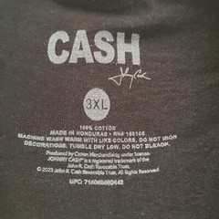 Johnny Cash The Man In Black Men’s Black Graphic T-shirt Size 3XL Chest 56″ NWT