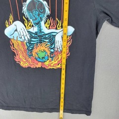 Cult of Individuality Graphic T-Shirt Mens M Black Puppet Skeleton Earth Fire