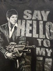 Scarface Clothing Co Tony Montana Shirt Men’s Say Hello To My Little Friend