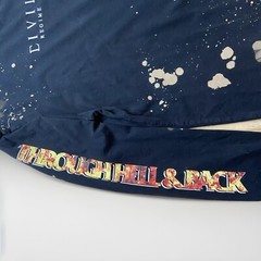 Civil Regime Through Hell & Back Long Sleeve T Shirt Mens SZ M Black Bleach Wash