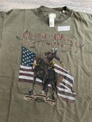 NEW Vintage 90s Galt Sand Wild West Rough Riders T Shirt Cowboy Western XL USA