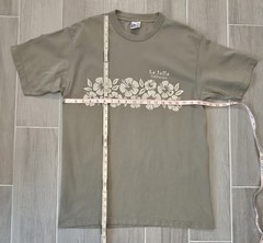 Vintage La Jolla California Nature Art Shirt 90’s Wrap Around Olive Large USA