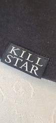 KILLSTAR Men’s Long-Sleeved Gothic Strap-Design Black Cotton T-Shirt