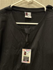 Port Fashions Unisex Mens XL Black Cotton T-Shirt for Medical Ports & Chemo NWT