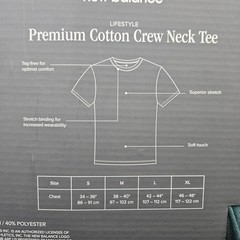 New Balance Mens Size Med Premium Cotton Crew Neck Tee 3 Pack White Grey Green