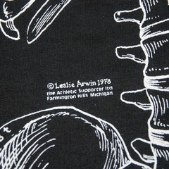 Leslie Arwin Skeletal System 2XL Double Sided T Shirt Anatomy Science Medical