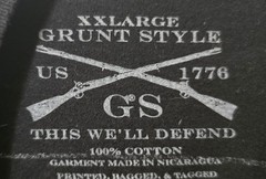 Grunt Style Black XXL T Shirt -Mandatory Events-Voluntold Staff- US Flag -NWOT