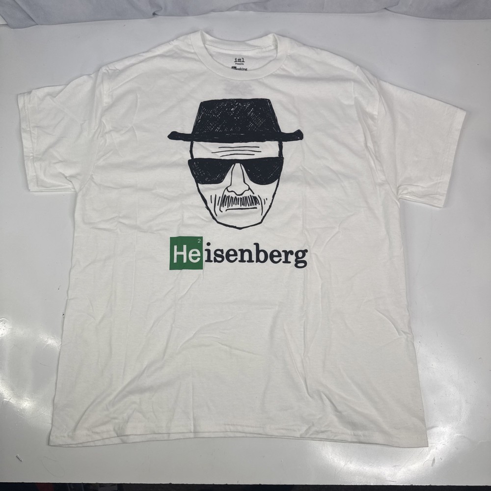 Breaking Bad Heisenberg Shirt Mens XL White Graphic Tee Walter White 2023