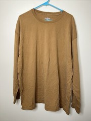 Carhartt Shirt Mens XXL Brown Cotton Spell Out Arm Graphic Work Wear Classic