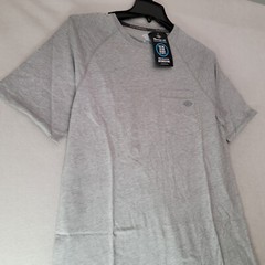 DICKIES FAST DRY Shirt MENS MEDIUM GRAY OUTDOOR WORK WEAR Cooling POCKET TEE NWT
