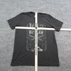 Jesus Was An Outlaw Too Shirt Mens Large Black Bella + Canvas Graphic Tee