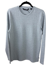 Travis Mathew NEW Cloud Waffle Crew Size Small Heather Light Grey