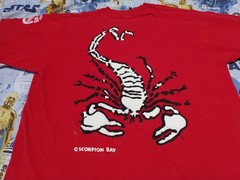 Vintage Scorpion Bay T-Shirt Mens 80s Skate Surf Beach USA Made Puff Print
