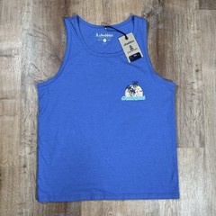 NEW Chubbies Tank Top Mens Small The Giant Wave Blue Palm Trees Beach