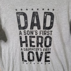 Way To Celebrate Shirt Mens L Gray Fathers Day Cotton Blend Short Sleeve Casual