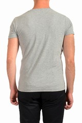 Philipp Plein Men’s Gray Short Sleeve Logo Print V-Neck T-Shirt US 2XL IT 56