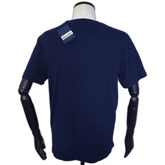Aquascutum t-shirt monogram Manica Corta mens L P2P 21 Blue Cotton