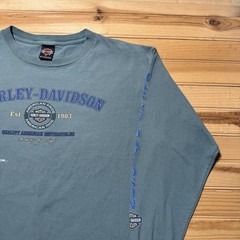Vintage Y2K 2000 Harley-Davidson Shreveport Louisiana Long Sleeve Biker Shirt XL