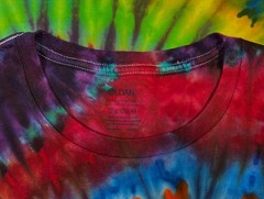 Handmade Ice Tie Dye T-Shirt XL Mens Womens Soft Cotton Blue Red Green. spiral