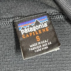 Patagonia Shirt Mens S Black Capilene Mock Neck 1/2 Zip Quick Dry Lightweight