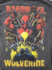 Marvel Studios Deadpool & Wolverine T Shirt Mens Medium Gray Graphic Movie Tee