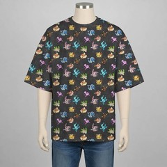Eevee Evo Pokemon Drop Shoulder T-Shirt All Over Print Unisex Oversized S-6XL