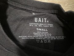 Bait Mascot Tee T-shirt Mens Sz S Small Black Crew Neck Streetwear