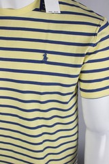 Polo Ralph Lauren Men’s Classic fit Striped Jersey T Shirt Short Sleeve Yellow