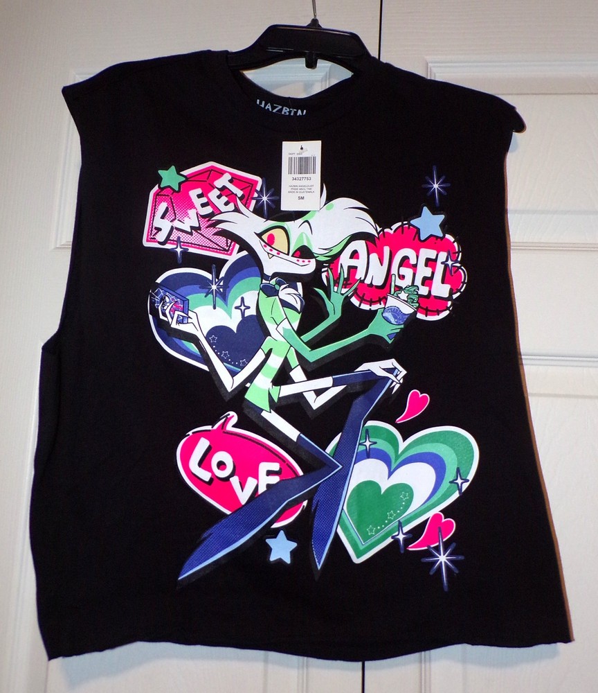 ANGEL DUST Hazbin Hotel Pride Tank Top Shirt Hot Topic Unisex SMALL New With Tag