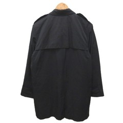 Agnes b Homme Stainless Steel Collar Coat Long Black with Liner