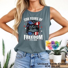 Women July 4th Freedom Tank Top Patriotic American