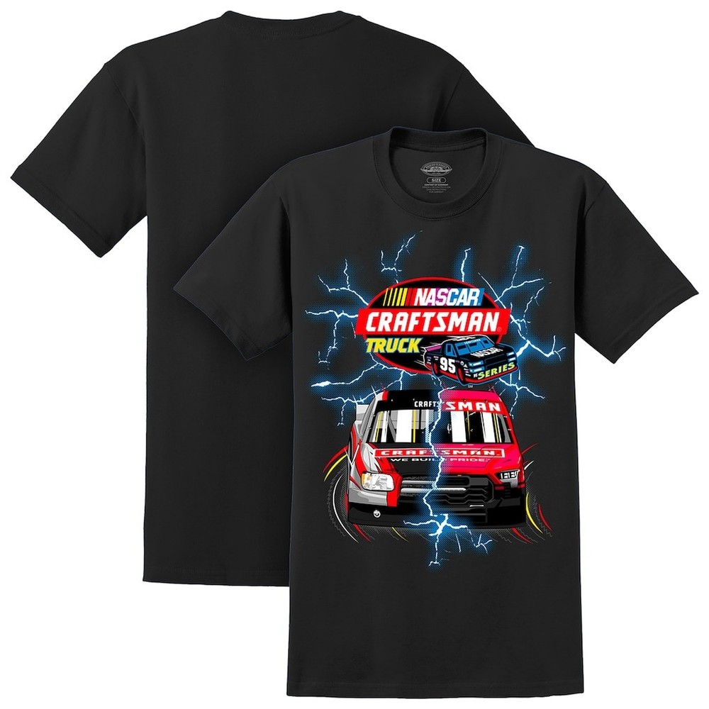 Craftsman Truck Series Lightning Racing T Shirt Tri Blend Fan Tee Black