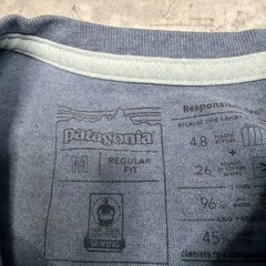 Patagonia Gerry Lopez Responsibili-Tee Pocket Shirt Size Medium Blue Hawaii