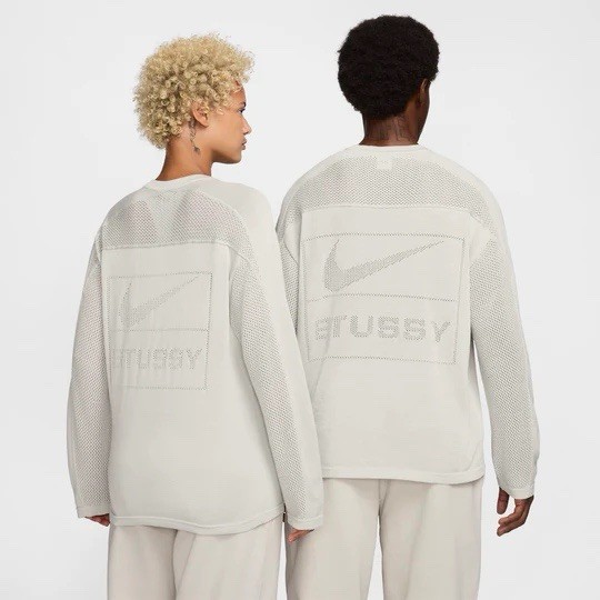 Nike x Stussy Long-Sleeve Knit Jersey ‘Light Bone’ HF3898-072 Size Large