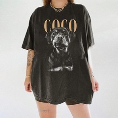 Personalized Vintage Dog Photo T-Shirt Unique Custom Pet Face Mom Shirt Gift