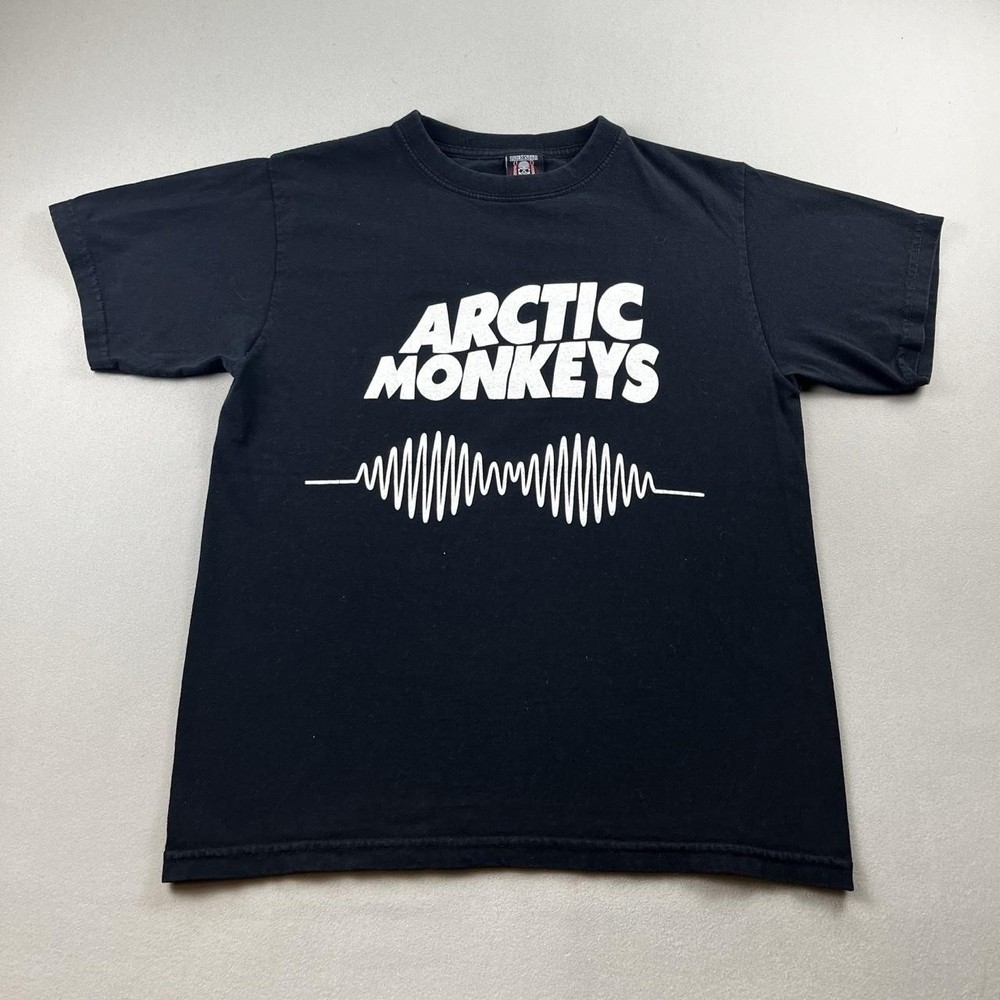 Arctic Monkeys T-Shirt Mens Small Black AM Wave Rock Band Music Concert Tour
