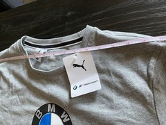 Puma BMW Motorsport Men’s Gray Logo T Shirt Size Large