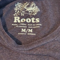 Roots Canada Slub T Shirt Mens Medium Brown Wildlife Deer Graphic Outdoors Tee