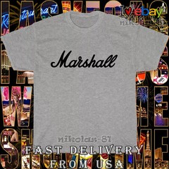 New Shirt Marshall Amplification Music Logo Men’s T-Shirt American Tee Shirt Men
