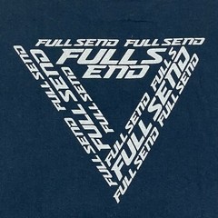 FULL SEND Nelk Boys T-Shirt Mens XL Dark Navy Triangle Graphic Spell-Out Tee
