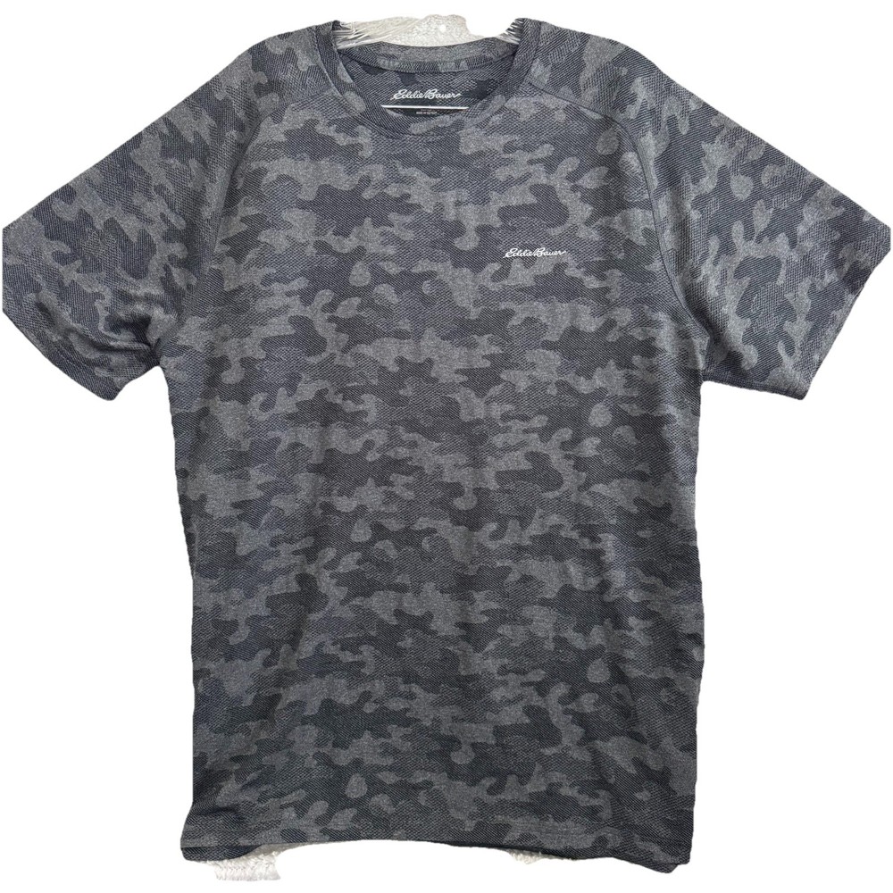 Eddie Bauer Camouflage Size Large Free Dry Polyester/Spandex Short Sleeve