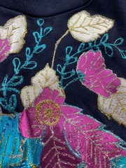 Vintage Custom Hanes Shirt Mens XL Black Western Boot Floral Glitter Graphic Tee