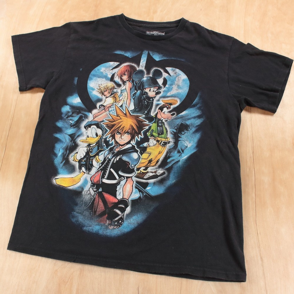 DISNEY Kingdom Hearts t-shirt MEDIUM y2k gamer anime rpg mad engine square enix