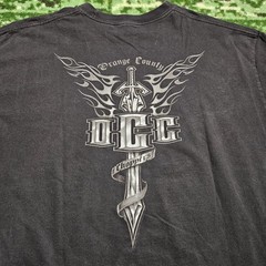 Vintage Orange County Choppers Shirt XL Motorcycle Flames Biker Grunge 21×28 In