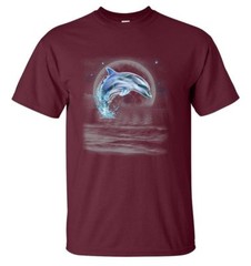 Dolphin Wilderness Ocean Moon T-Shirt